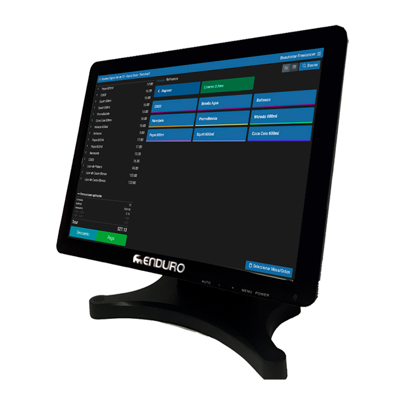 Monitor 15" LCD Tactil HDMI y VGA Base Metal - Imagen 3