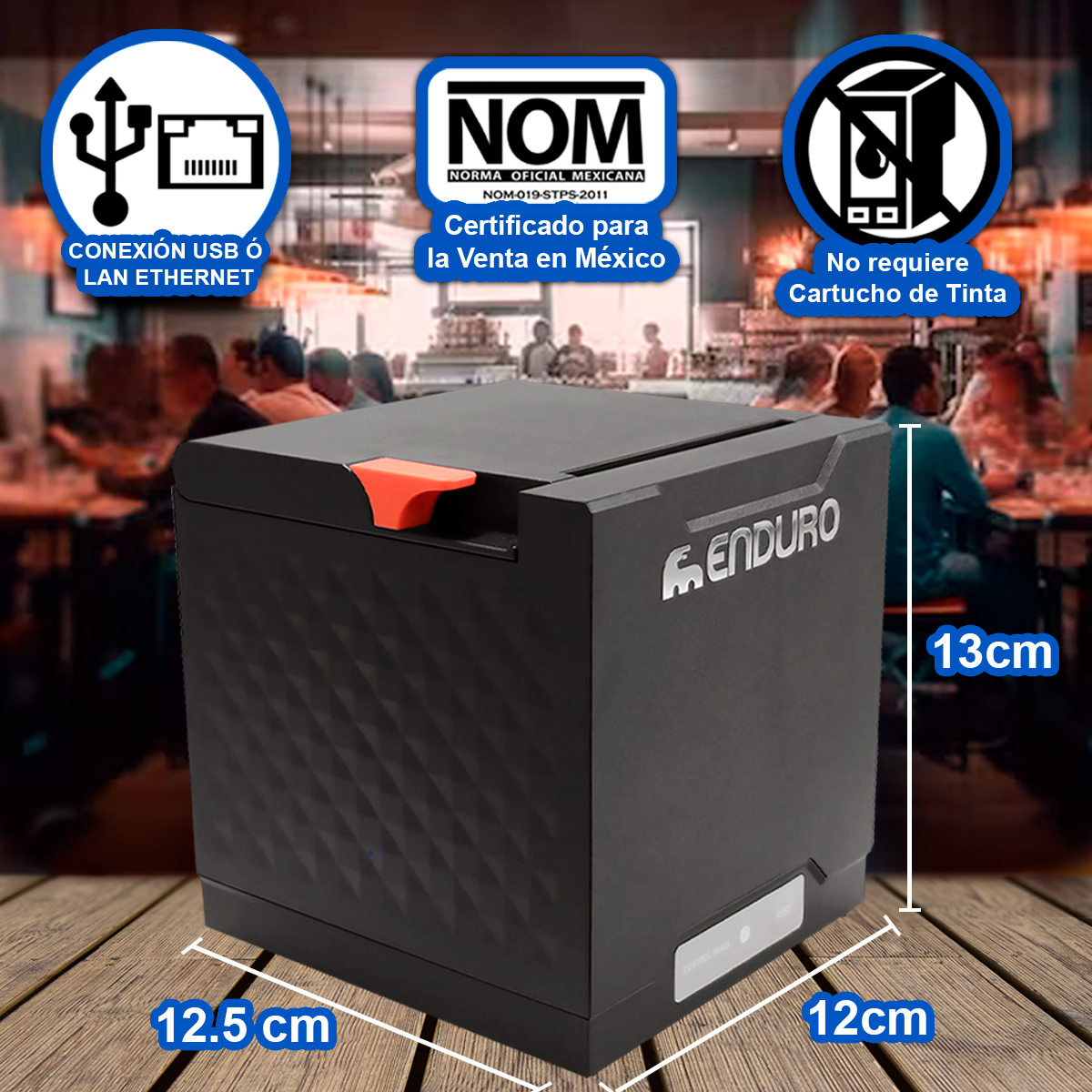 Impresora Recibos 80mm Usb Red Ethernet Miniprinter Tickets Negro - Imagen 3