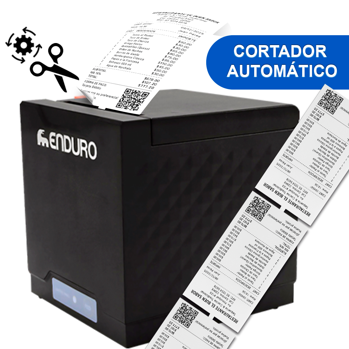 Impresora Recibos 80mm Usb Red Ethernet Miniprinter Tickets Negro - Imagen 4